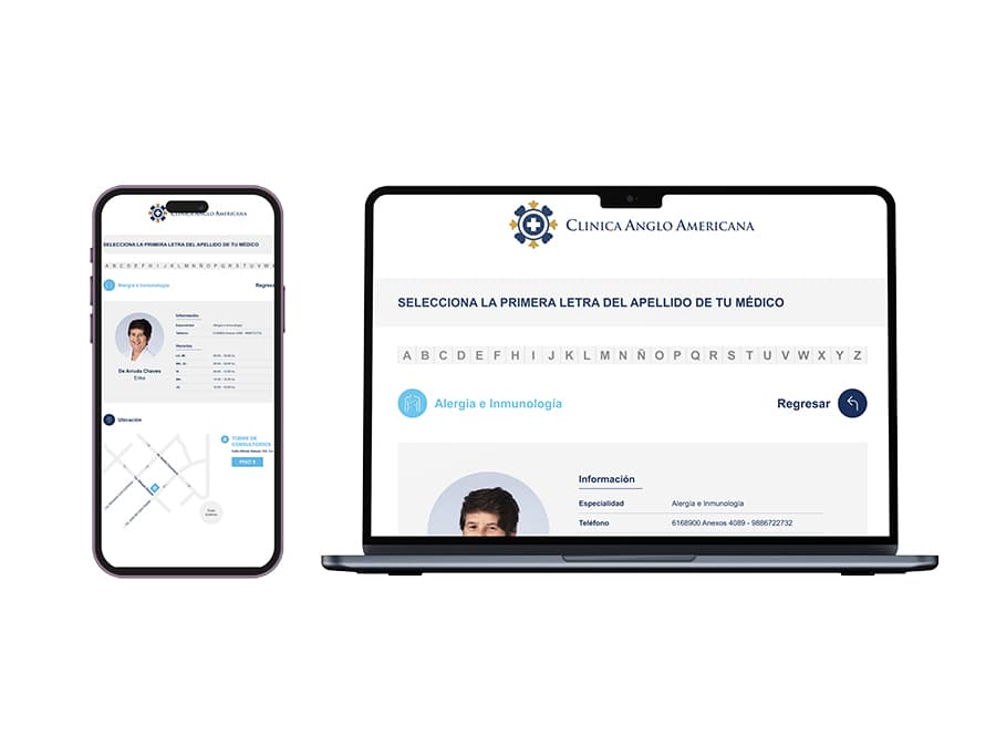 TOTEM de reserva de citas - Clínica Angloamericana