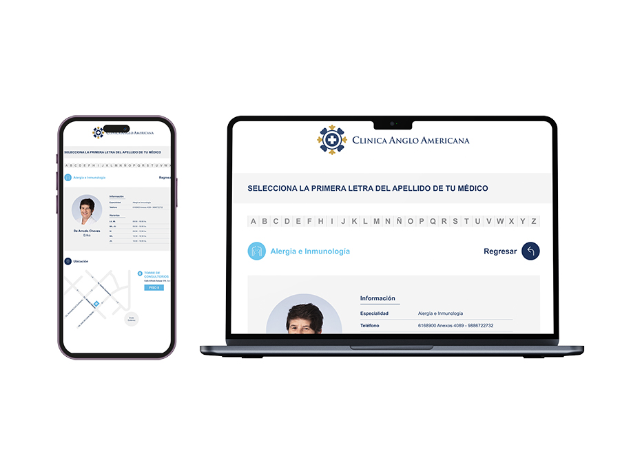 TOTEM de reserva de citas - Clínica Angloamericana